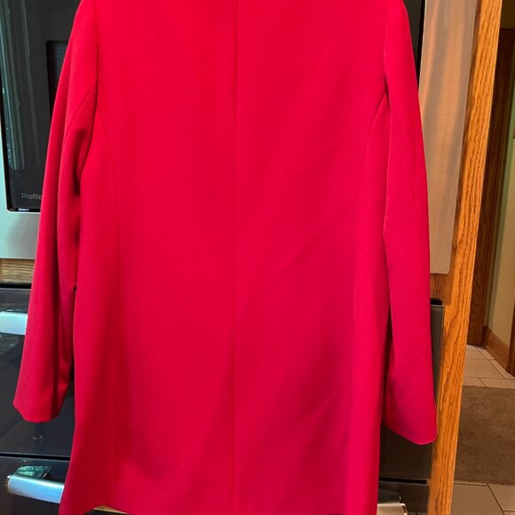 Preston & York Lined Red Open Front Lightweight Coat 6 - Picture 2 of 6